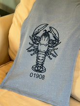 Load image into Gallery viewer, 01908 Lobster Stadium Blanket in Pacific Blue or Nickel