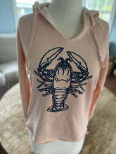 Load image into Gallery viewer, Lobster Print Hoodie (Bone, Blue. Blush)