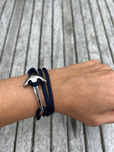 Load image into Gallery viewer, Adjustable Anchor Wrap Bracelet in Navy Or Red