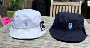 Bucket Hats with Blue Lobster Logo